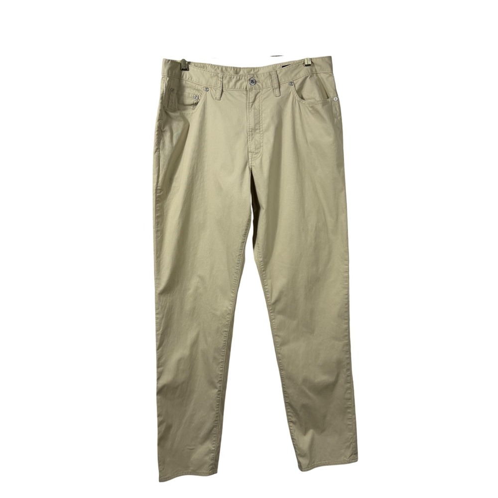 Bonobos Athletic Mens Khaki Tan Chino Pants Straight Leg Cotton Stretch 34x34